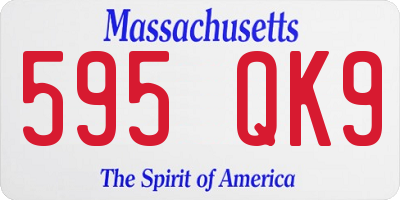 MA license plate 595QK9