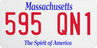 MA license plate 595QN1