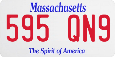 MA license plate 595QN9