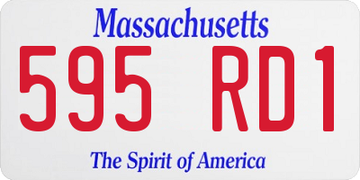 MA license plate 595RD1