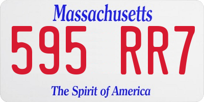 MA license plate 595RR7