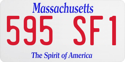 MA license plate 595SF1