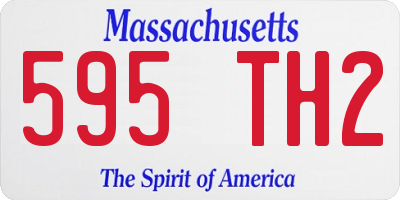 MA license plate 595TH2