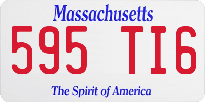 MA license plate 595TI6