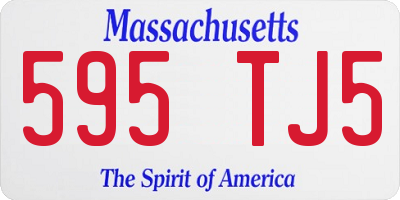 MA license plate 595TJ5