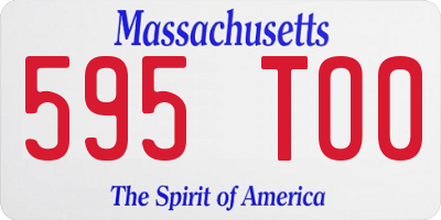 MA license plate 595TO0