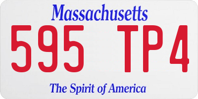 MA license plate 595TP4