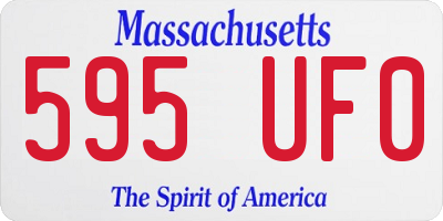 MA license plate 595UF0