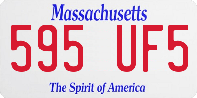 MA license plate 595UF5