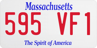 MA license plate 595VF1