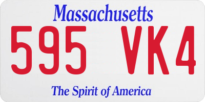 MA license plate 595VK4