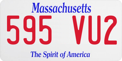 MA license plate 595VU2