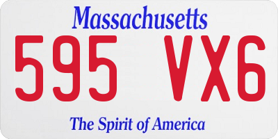 MA license plate 595VX6