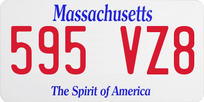 MA license plate 595VZ8