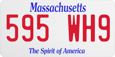 MA license plate 595WH9