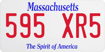MA license plate 595XR5