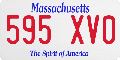 MA license plate 595XV0
