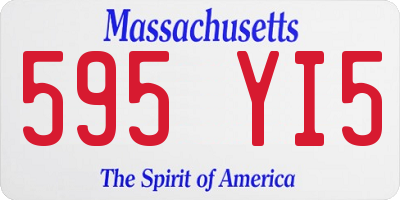 MA license plate 595YI5