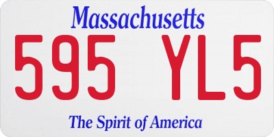 MA license plate 595YL5