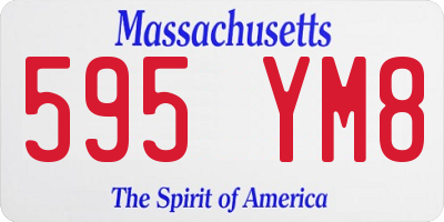 MA license plate 595YM8