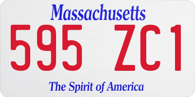 MA license plate 595ZC1