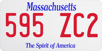 MA license plate 595ZC2