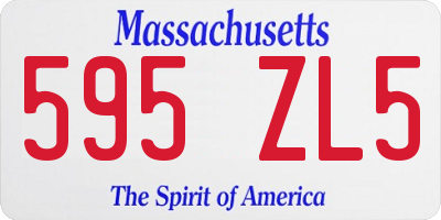 MA license plate 595ZL5
