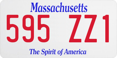 MA license plate 595ZZ1