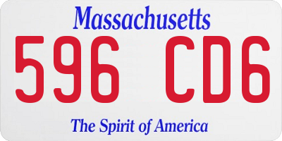 MA license plate 596CD6