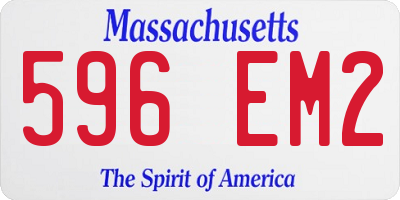 MA license plate 596EM2