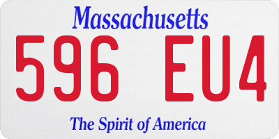 MA license plate 596EU4