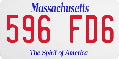 MA license plate 596FD6