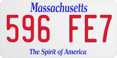 MA license plate 596FE7