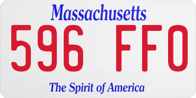MA license plate 596FF0