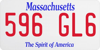 MA license plate 596GL6