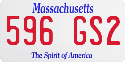 MA license plate 596GS2