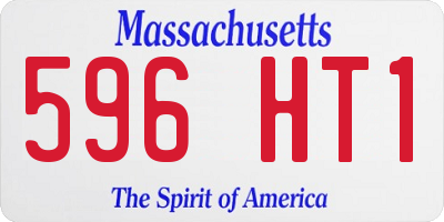 MA license plate 596HT1