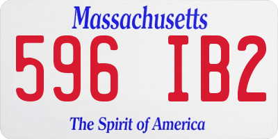 MA license plate 596IB2