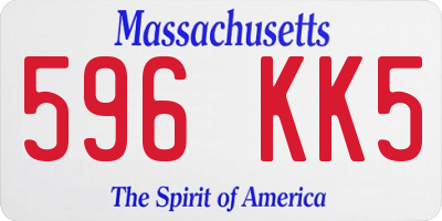 MA license plate 596KK5