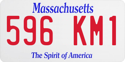 MA license plate 596KM1