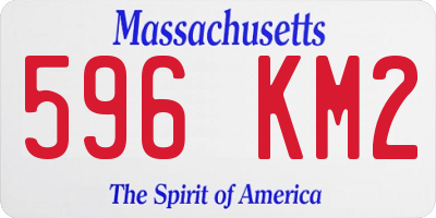 MA license plate 596KM2