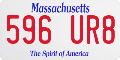 MA license plate 596UR8