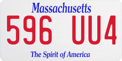 MA license plate 596UU4