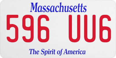 MA license plate 596UU6