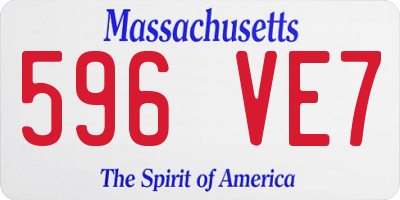 MA license plate 596VE7