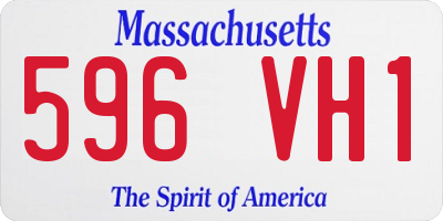 MA license plate 596VH1