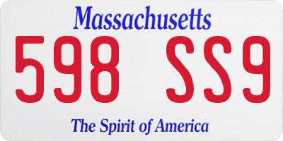 MA license plate 598SS9