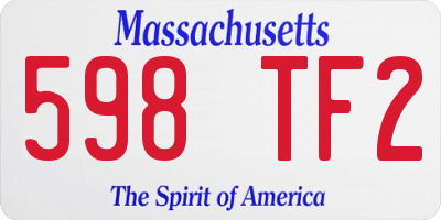MA license plate 598TF2