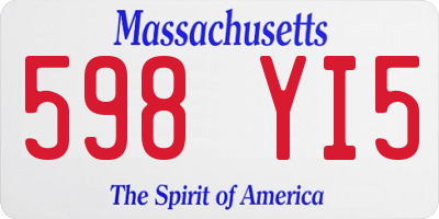 MA license plate 598YI5