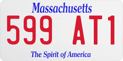 MA license plate 599AT1